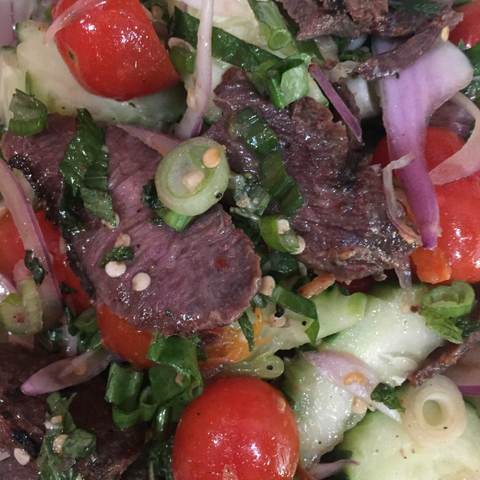 Beef Salad, photographed