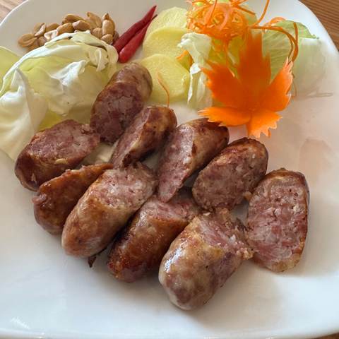 Esan Sour Sausages, photographed
