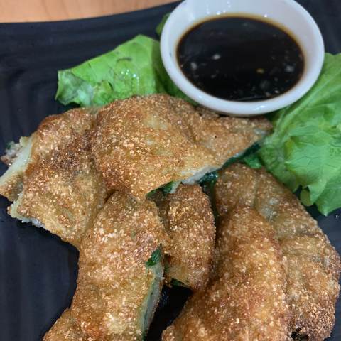 Fried Chives Dumpling กุยช่ายทอด, photographed