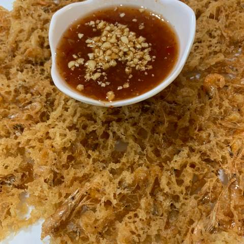 Fried Small Shrimps, photographed