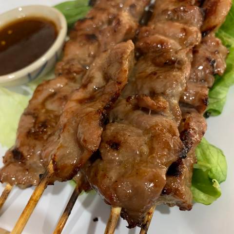 Grilled Pork หมูย่าง, photographed