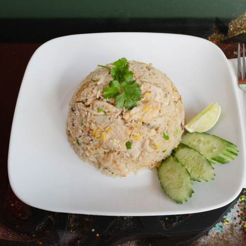 Home Style Thai Fried Rice ข้าวผัด, photographed