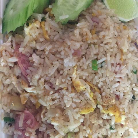 Nam Sausage Fried Rice ข้าวผัดแหนม, photographed