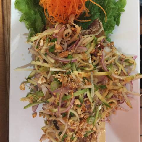 Pla Mango Salad, photographed